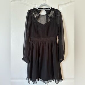 London Dress black size 8 dress, A line with embroidered.